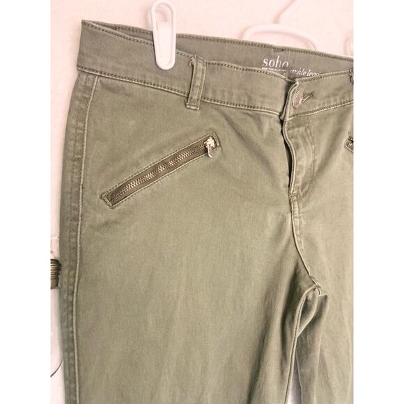 New York & Company Soho Army Green Low Waist Skinny Denim Jeans Women's 6 - Picture 4 of 10
